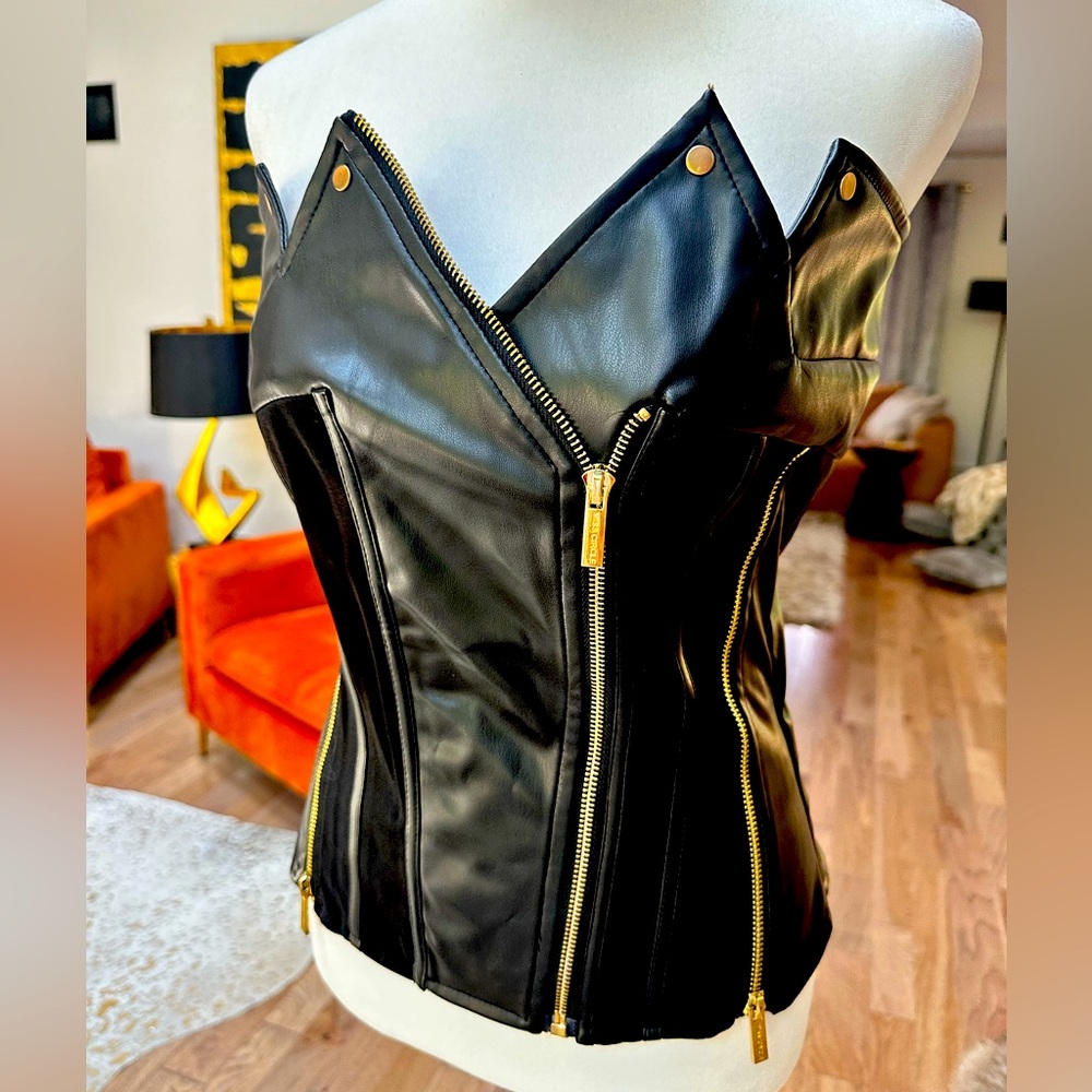 Faux Leather top